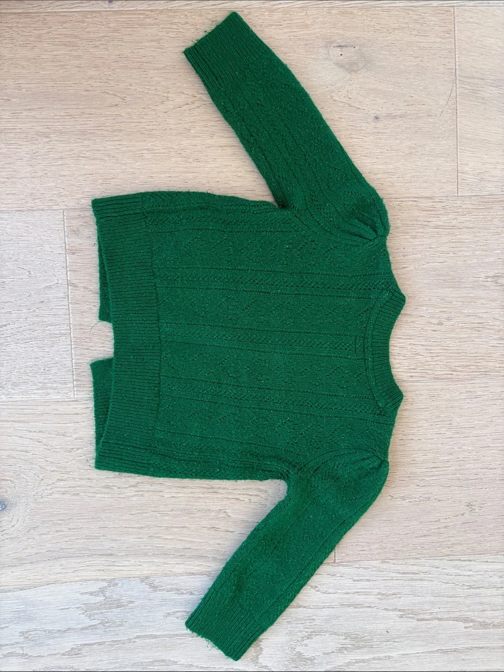 GAP Green Cable Knit Baby Cardigan